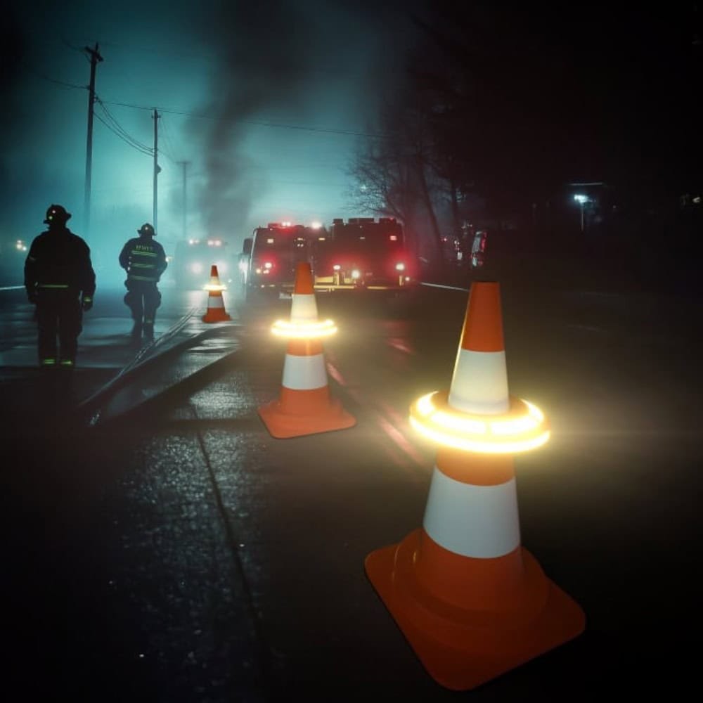 Traffic Cones and Warning Lights supplied by First Optimum